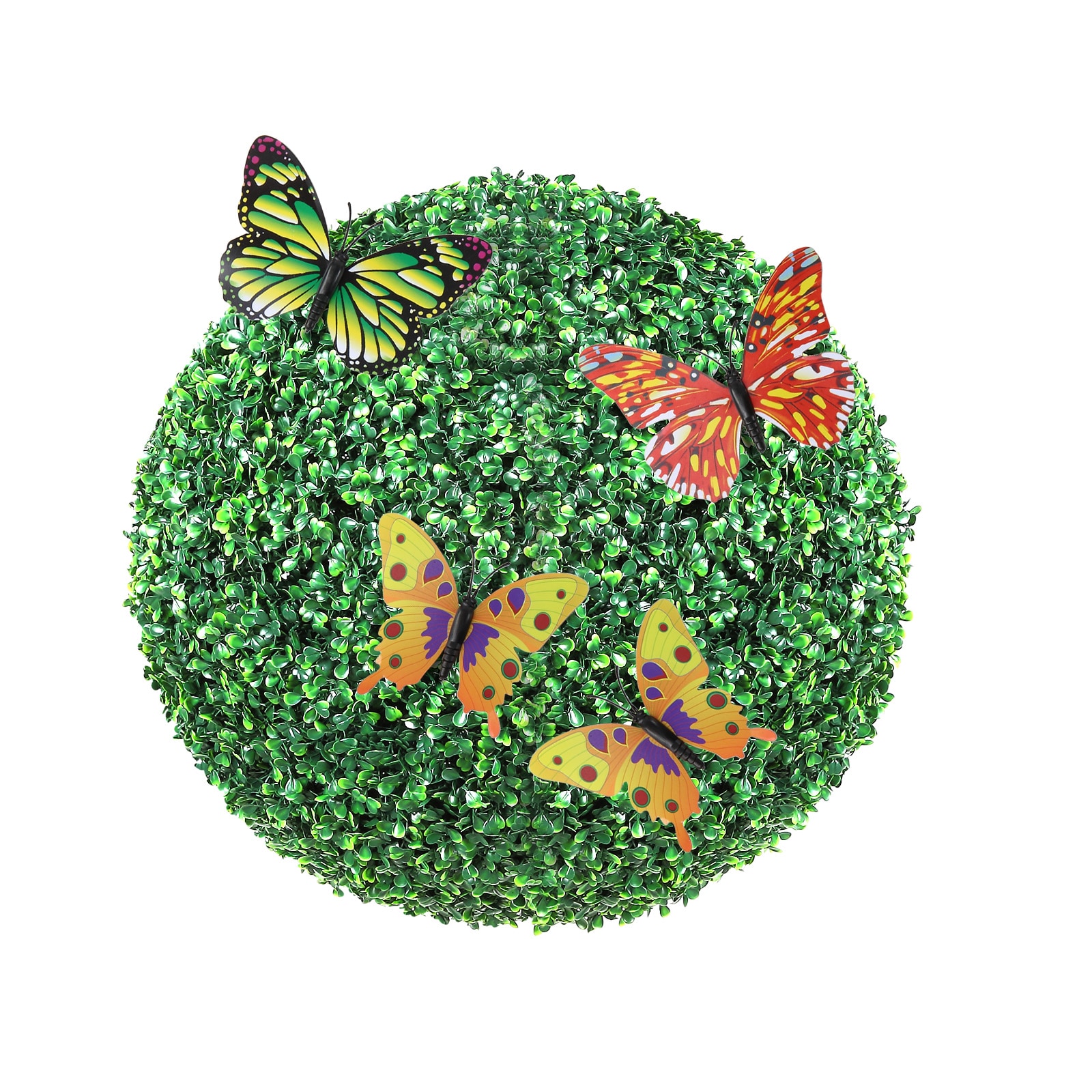 Artificial Topiary Boxwood Trees Set Of 2 For Garden And Home_voghion.com
